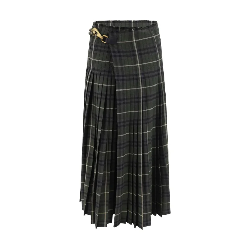 Women's One-Shoulder DressesWomen's Knit SkirtsBurberry Kilt Long Women's Skirt