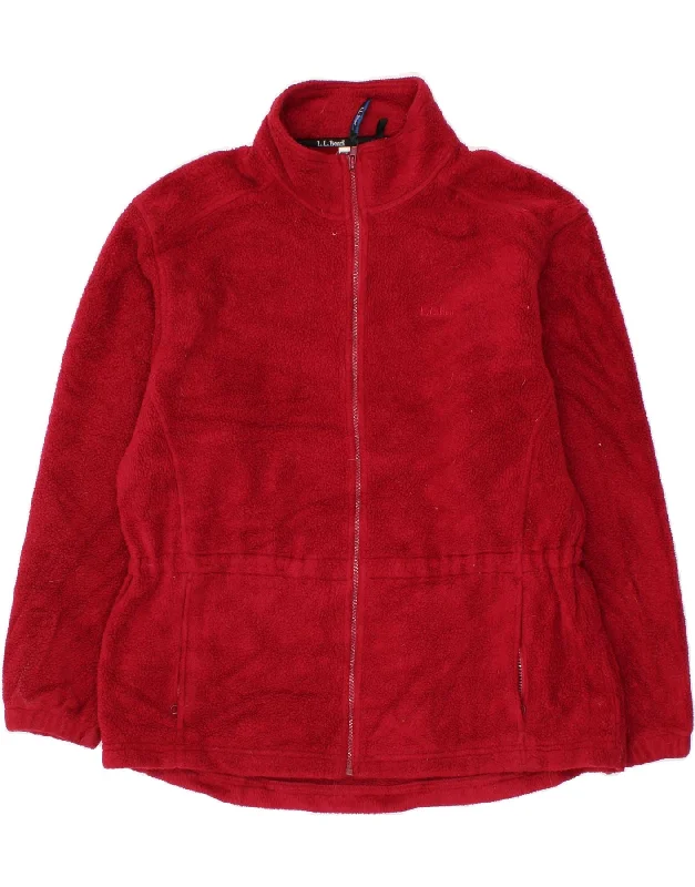 Women's Coats with CollarL.L.BEAN Womens Fleece Jacket UK 20 2XL Red