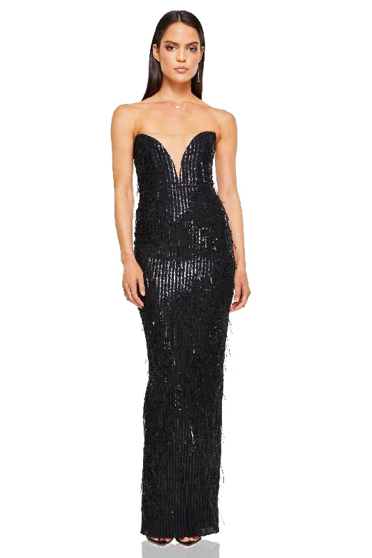 Women's V-Neck DressesNookie Karma Gown - Black