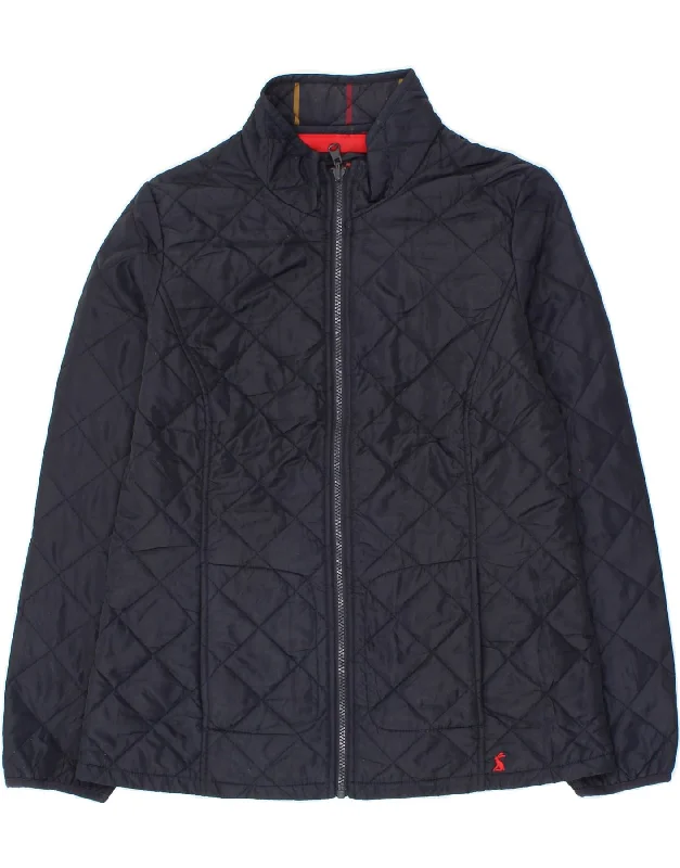 Women's Wool CoatsJOULES Womens Quilted Jacket UK 10 Small  Navy Blue Polyester