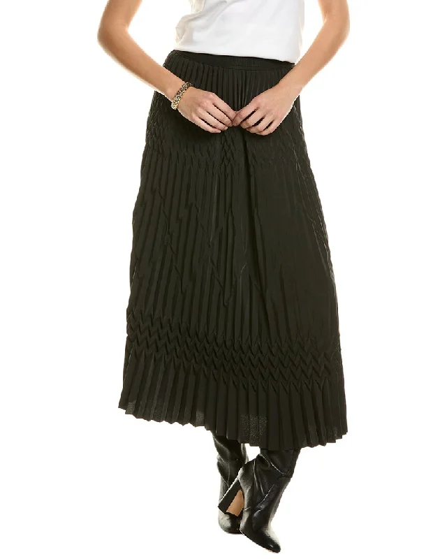 Women's Collarless DressesWomen's Semi-Formal SkirtsLe Superbe Origami Double Pleated Midi Skirt