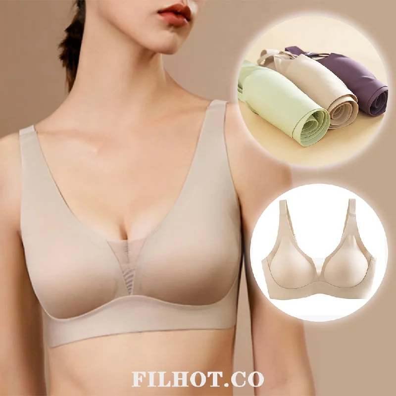 thong panties for yogaFilhot™ V-shape Mesh Wire Free Seamless Bra Up to DDD Cup