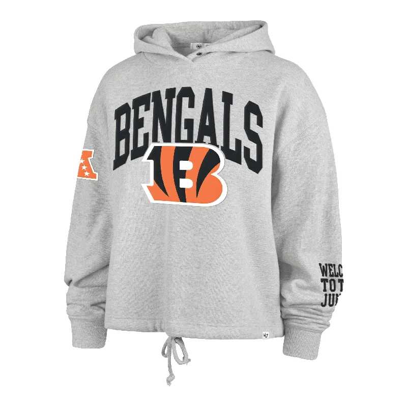 Women's Hooded Sweatshirts with Flared WaistCINCINNATI BENGALS HIGH HOPES '47 VENICE HOOD WOMENS