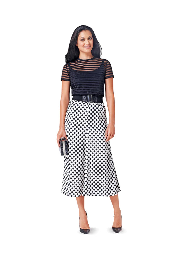 Women's Long-Sleeve DressesWomen's Keyhole Hem SkirtsBurda Skirts 6818