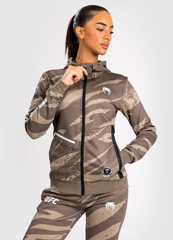 Women's Hooded Sweatshirts with Velvet LiningUFC Adrenaline by Venum Fight Week Women’s Zip Hoodie - Desert Camo