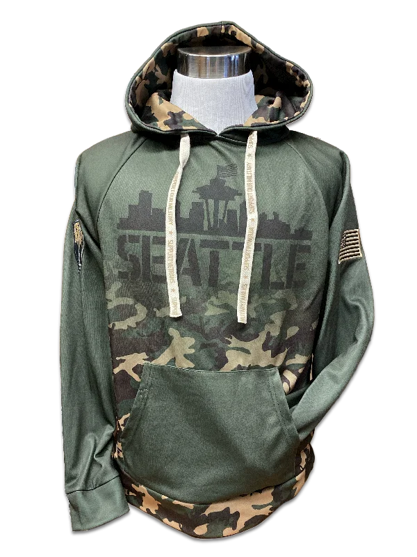 Women's Hooded Sweatshirts with Tie-Dye LiningMilitary Appreciation Sweatshirt