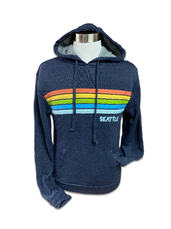 Women's Hooded PulloversHappy Stripe Sweatshirt