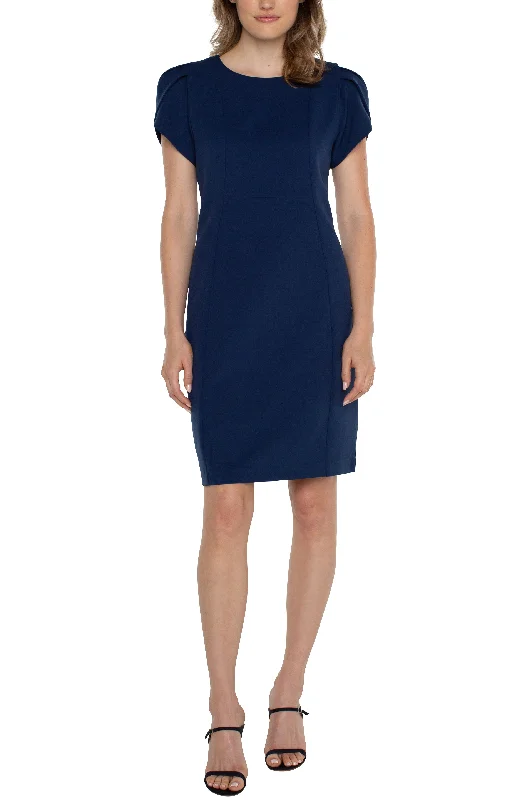 Women's Jodhpurs with Mandarin CollarTULIP SLEEVE SHEATH DRESS