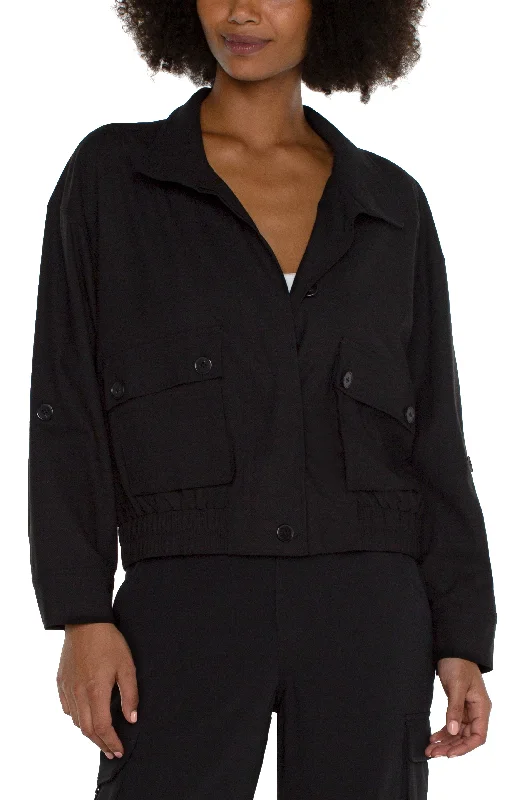 Women's Palazzo PantsUTILITY JACKET WITH CINCH WAIST