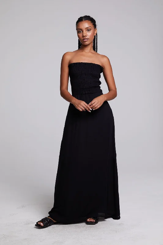 Women's Narrow-Neck DressesAnita Black Maxi Dress