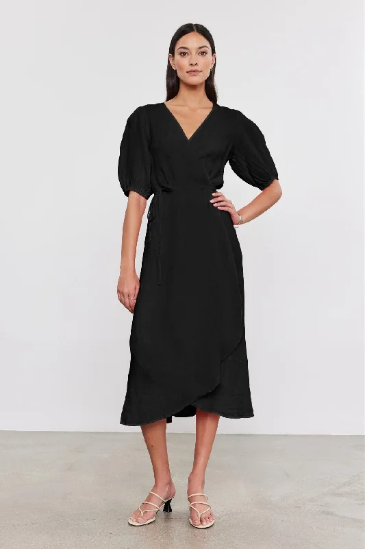 Women's Turtleneck DressesDALENE LINEN DRESS