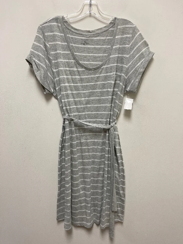 Women's Shirt Collar DressesGrey Dress Casual Short Sonoma, Size Xl