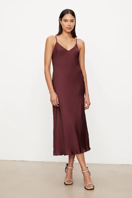 Women's Low-Neck DressesPOPPY SATIN SLIP DRESS