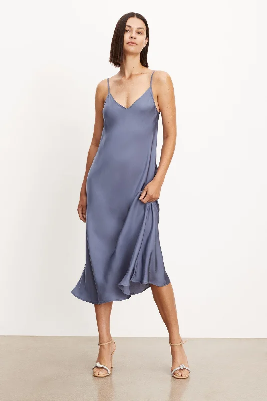 Women's Boat-Back DressesPOPPY SATIN SLIP DRESS