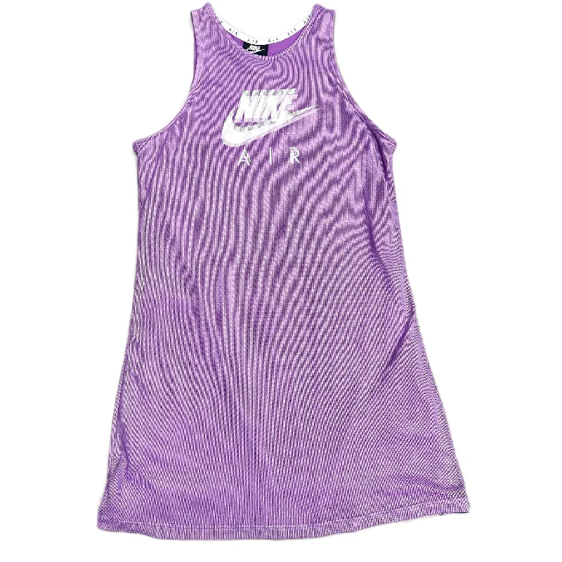 Women's Round-Neck DressesPurple & White Athletic Dress By Nike Apparel, Size: M