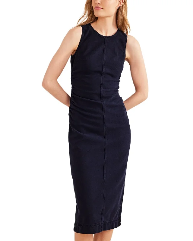 Women's Collarless DressesBoden Side Ruched Column Midi Dress