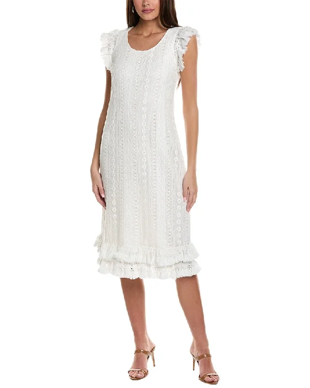 Women's Collarless DressesCrystal Kobe Fringe Midi Dress