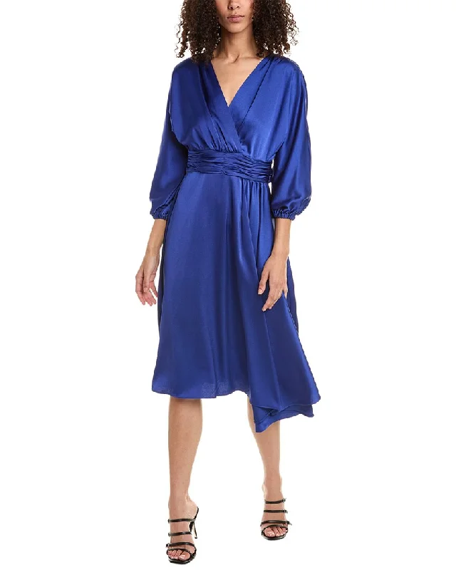 Women's Mini DressesTeri Jon by Rickie Freeman Surplice Midi Dress