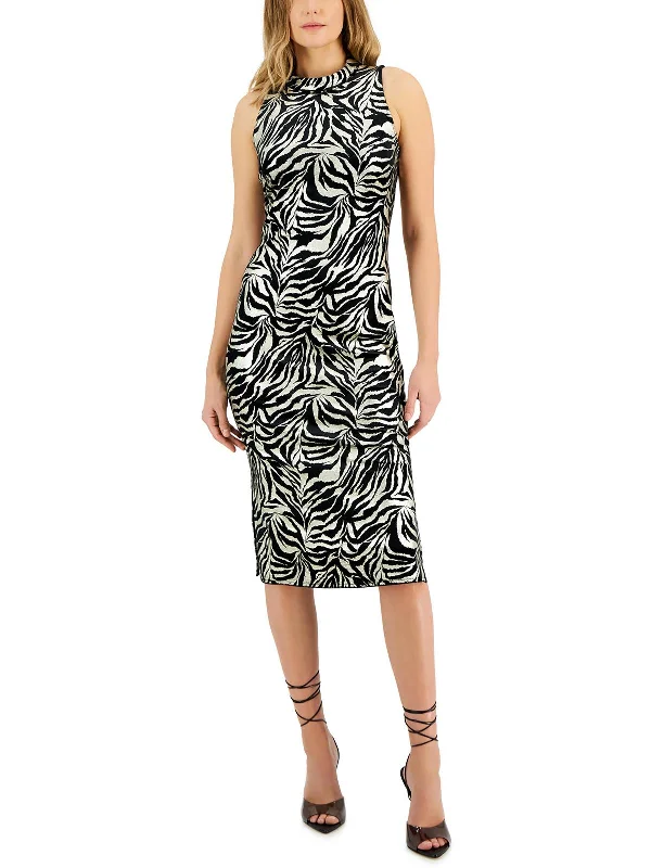 Women's Empire Waist DressesWomens Foiled Midi Sheath Dress