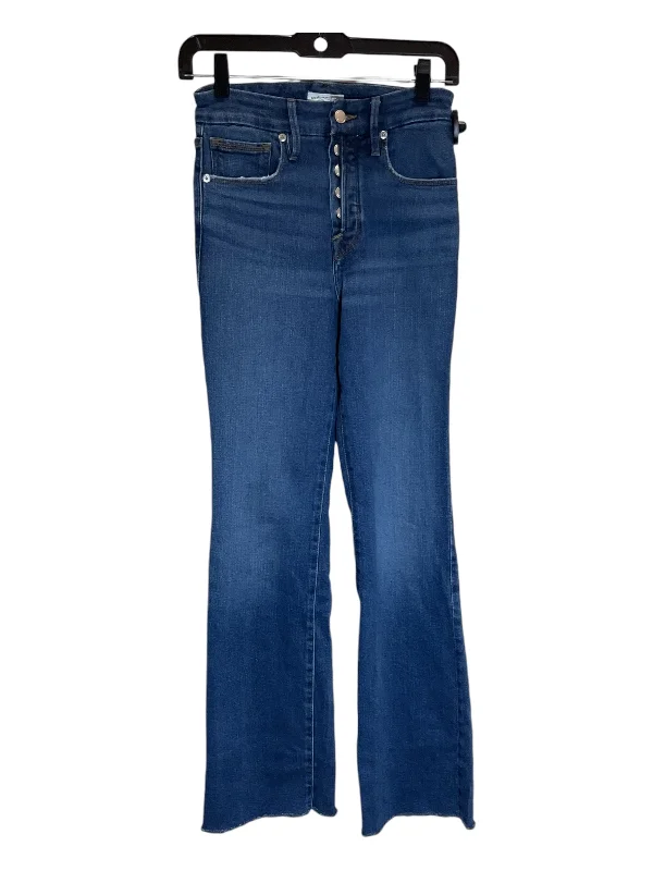 Women's Jodhpurs with Notched CollarJeans Designer By Good American In Blue Denim, Size: 2