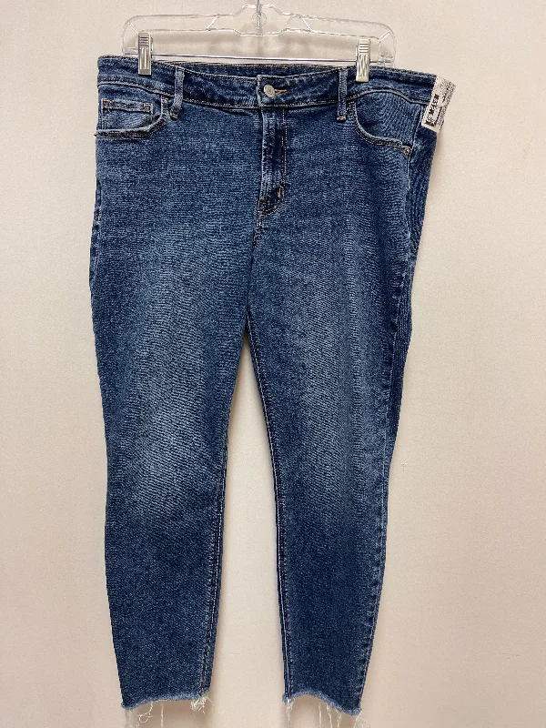 Women's Jodhpurs with Shirt CollarJeans Skinny By Old Navy In Blue Denim, Size: 14