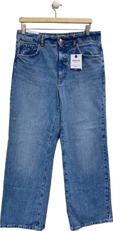 Women's Jodhpurs with Mid-LengthNew Look Blue Adalae Wide Leg Jeans UK 10