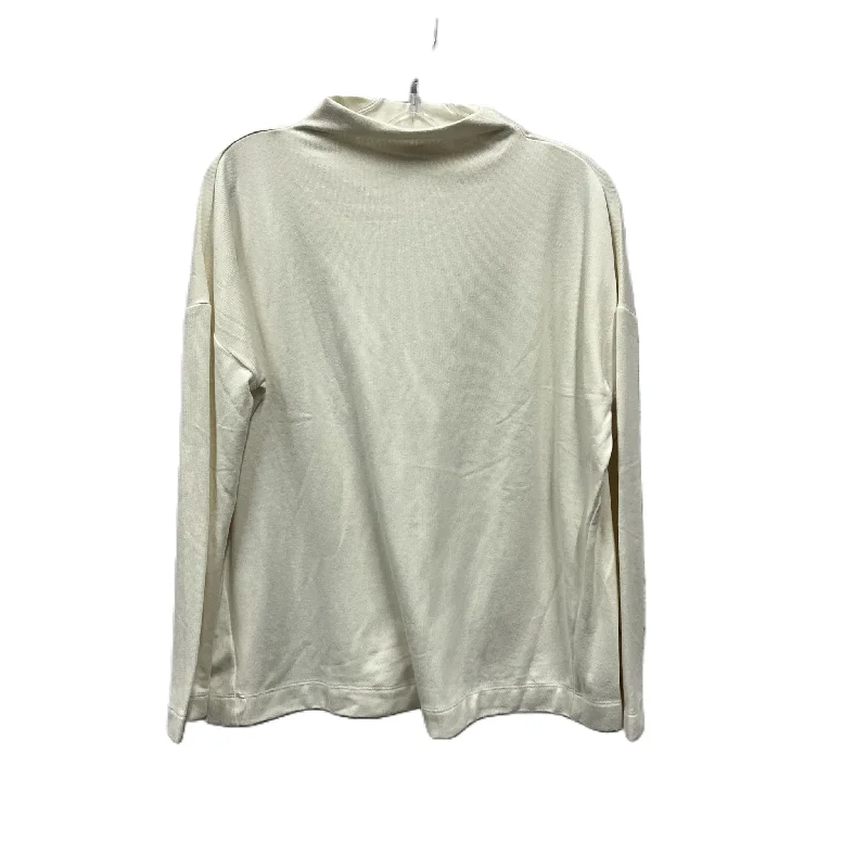 Women's Blouse with PeterTop Long Sleeve By Loft In Cream, Size: Xs