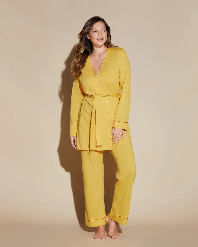 women's pajamas with a touch of whimsical funCurvy 3 Piece Pajama Set With Robe