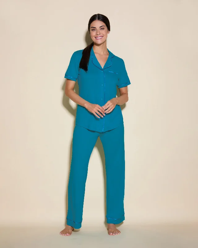 women's pajamas made from organic cottonShort Sleeve Top & Pant Pajama Set