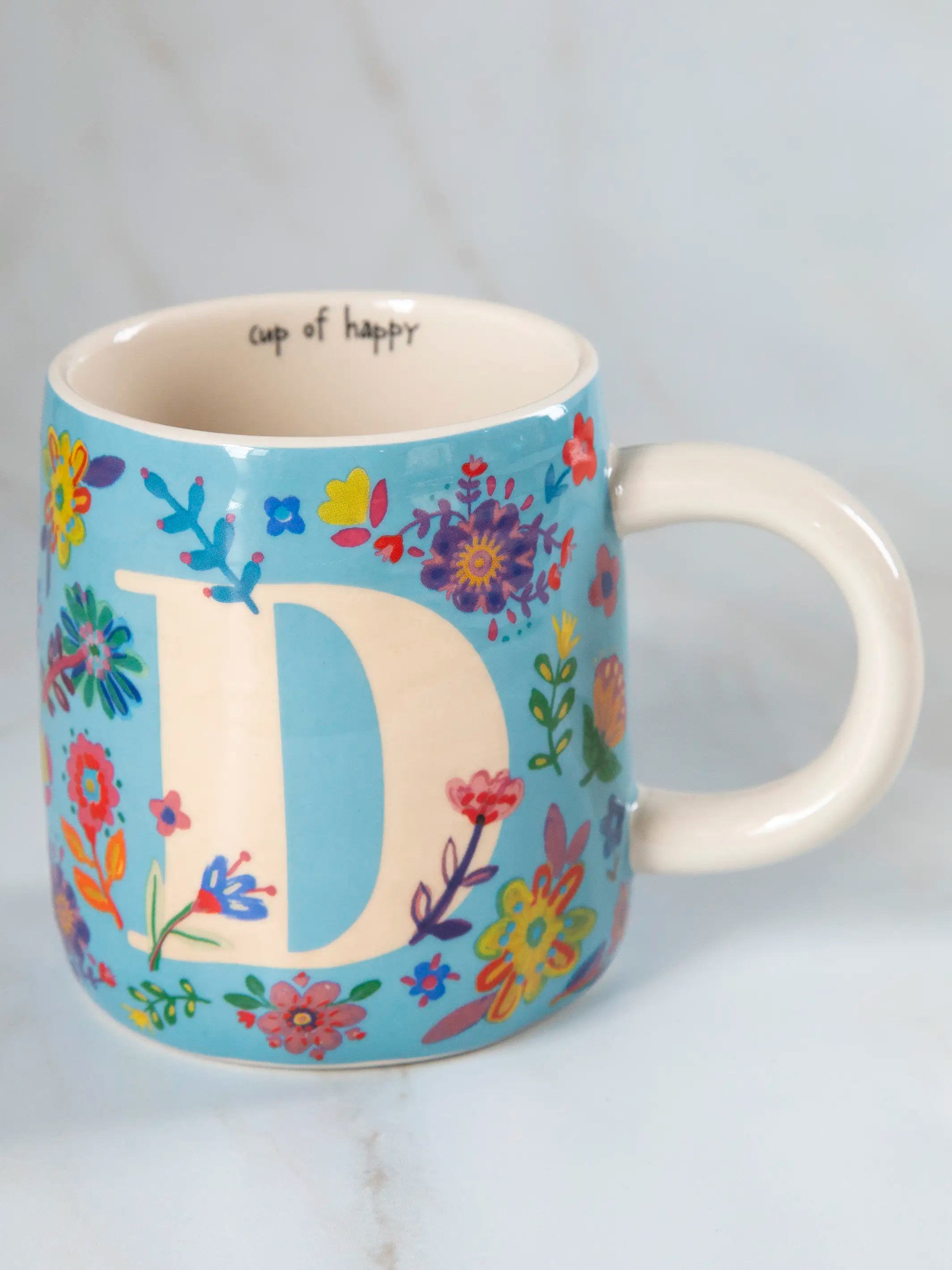 elegant women's satin pajamasFloral Initial Mug - D