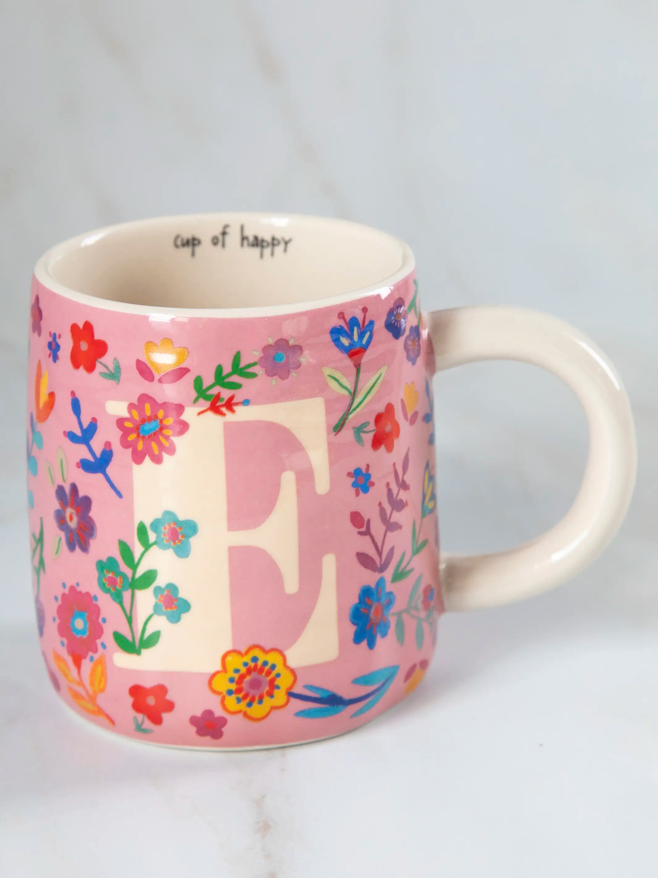 women's cotton pajama setsFloral Initial Mug - E