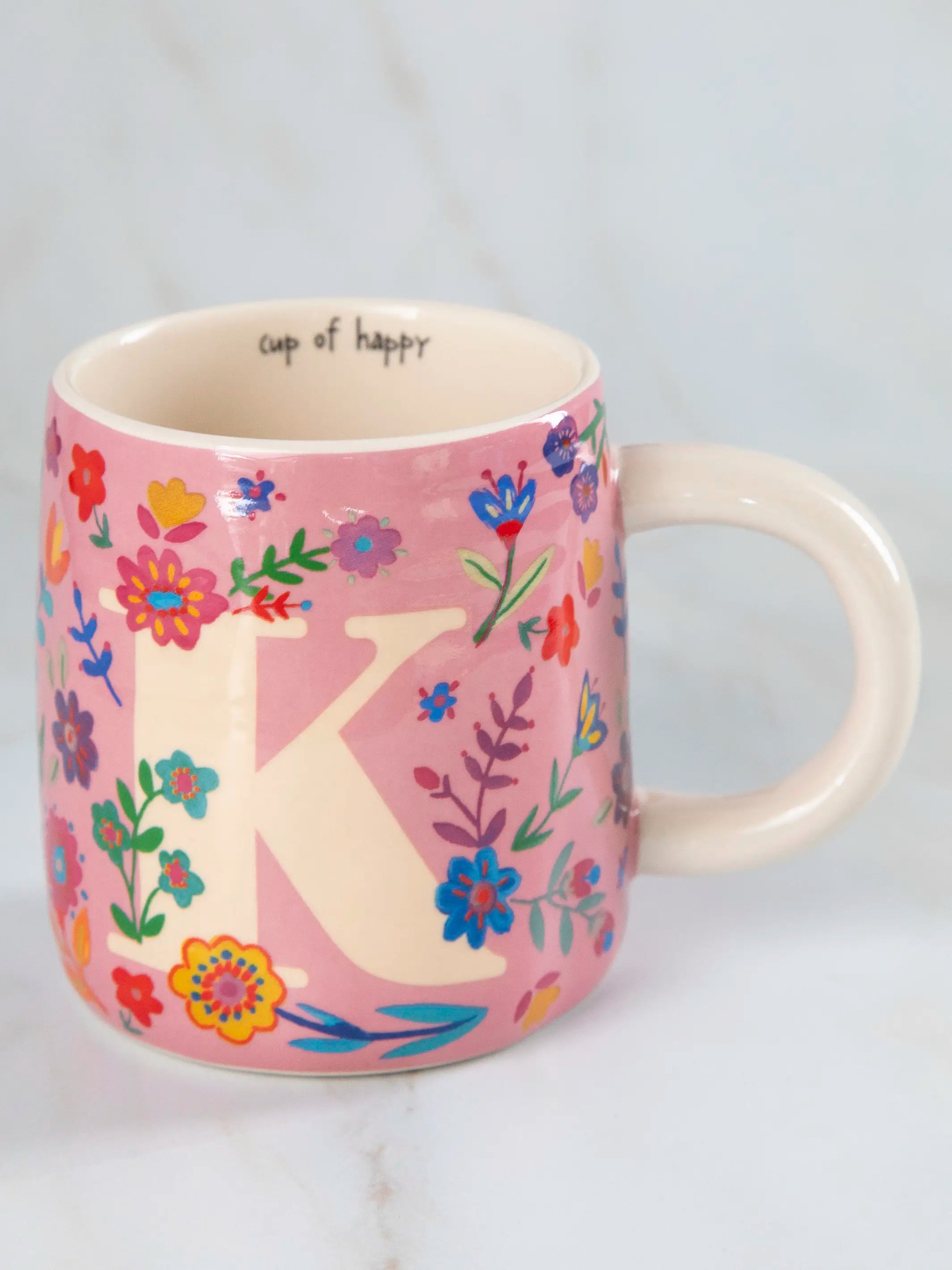 women's pajamas with a touch of eleganceFloral Initial Mug - K