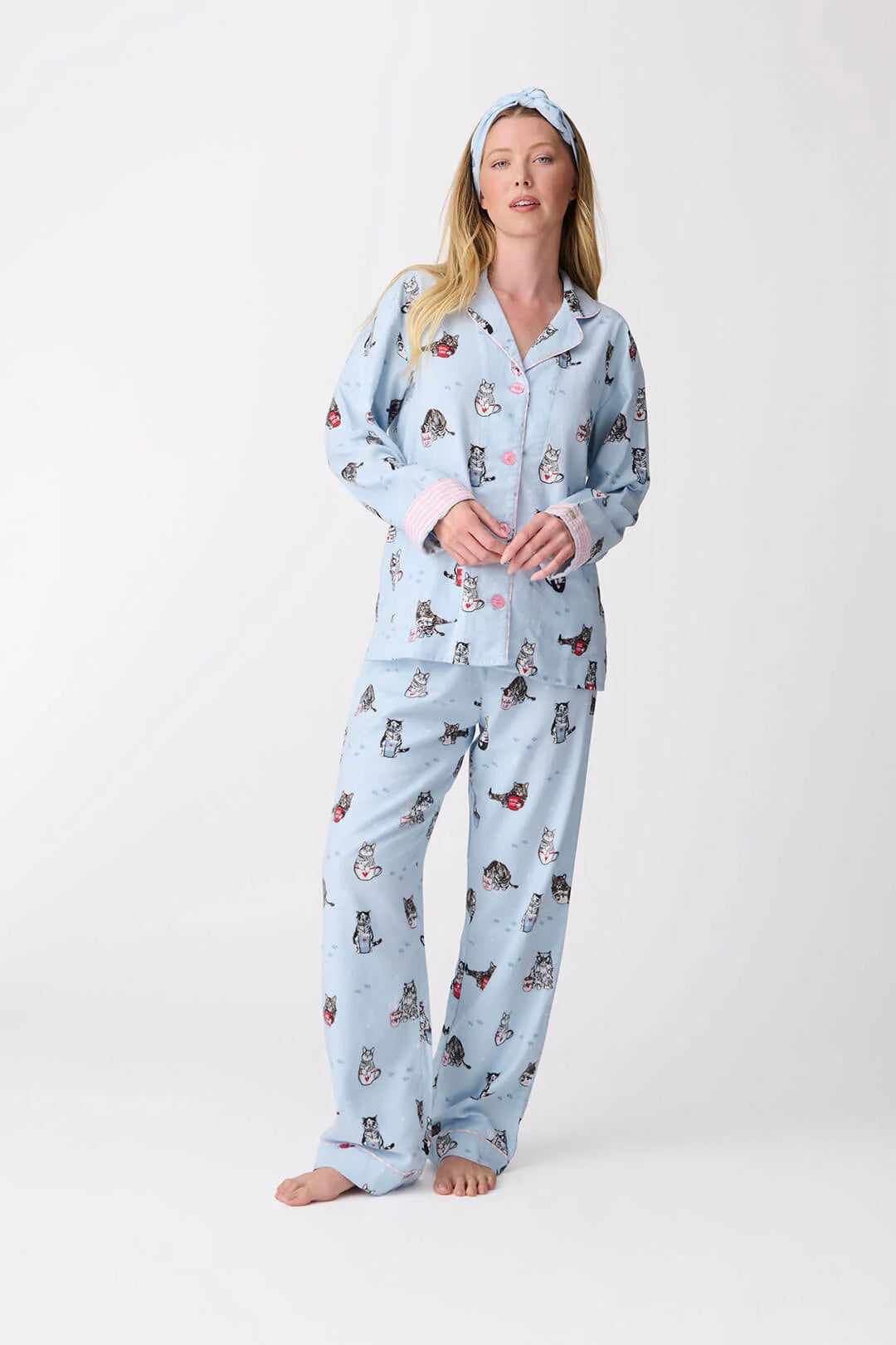 women's pajamas for those who seek cozy, all-night comfortPJ Flannel Coffee & Cat Naps