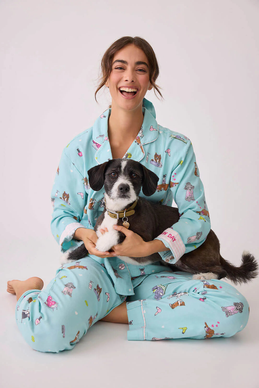 women's pajamas in bold patternsPJ Flannel Spaw Day