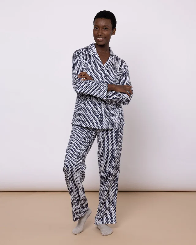 women's pajamas made in USAOrganic Cotton Navy Pyjama Set, Hounds of Love