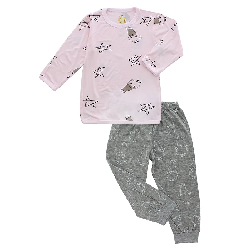 women's pajamas for those who love to dreamPyjamas Set Big Star & Sheepz Pink + Big Sheepz Grey