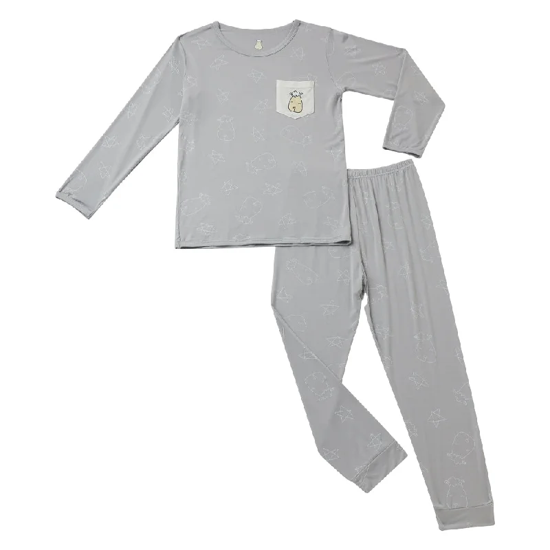 women's pajamas with a fitted designPyjamas Set Cute Big Star & Head Grey + Cute Big Star & Head Grey