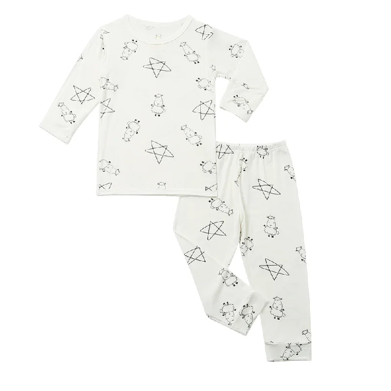 women's pajamas in pastel colorsPyjamas Set Cute Big Star & Sheepz White + Cute Big Star & Sheepz White