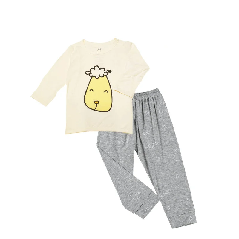 women's pajamas with pocketsPyjamas Set Smiley Baa Baa Yellow + Sweet Dreams Baa Baa Grey